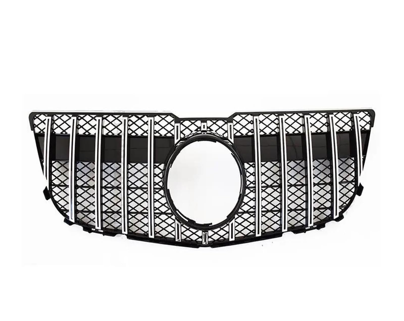 Kühler Frontgrill Grill Racing Grill Für Benz Für GLK X204 2008-2012 2013-2015 Trim Haube Mesh Tuning Sport Kühlergrill(13-15 G Silvery) von MINIKS