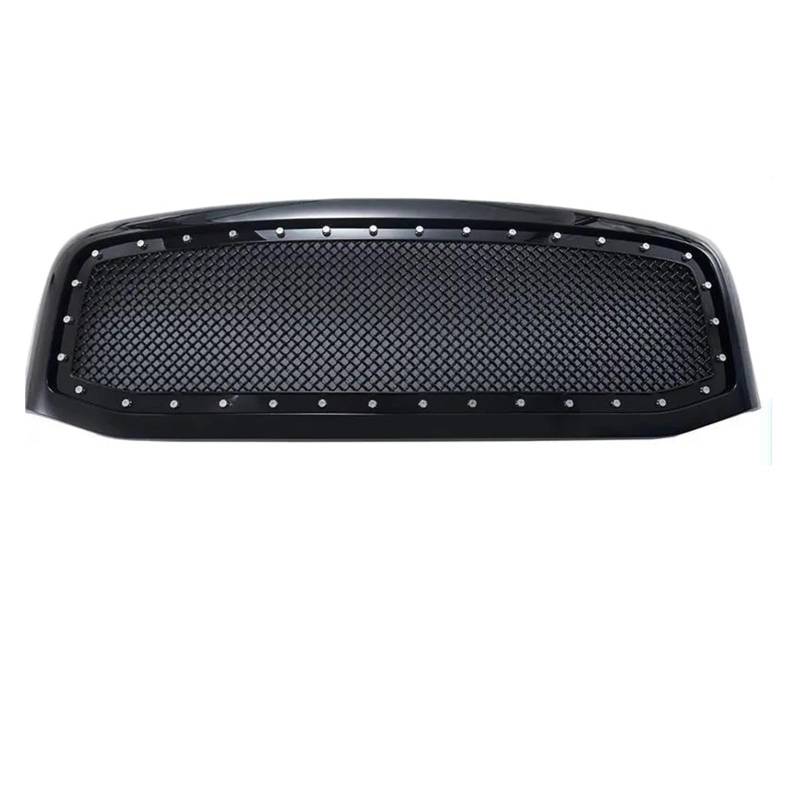 Kühler Frontgrill-Schutzabdeckung Bolzengitter Renngrill Wabendesign Hell Für Dodge Für Ram 1500 2500 3500 2006–2009 Kühlergrill(Bright Black) von MINIKS