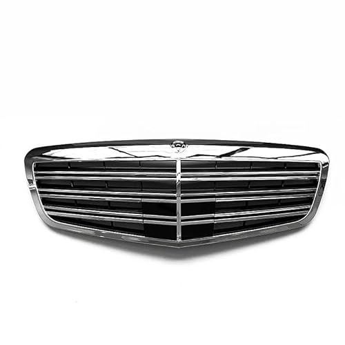 Kühler Für Benz Für S-Klasse W221 S350 S400 S450 S500 S550 S600 S65 2009-2013 Tuning Zubehör Grills Frontgrill Kühlergrill(Silber) von MINIKS