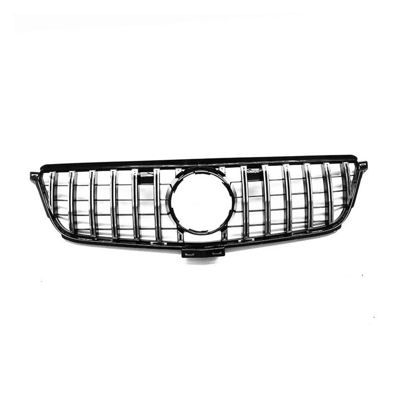 Kühler Für Benz W166 ML Klasse GT ML350 ML400 2012 2013 2014 2015 Auto Kühlergrill Grill Oberen Stoßfänger Haube Mesh Body Kit Kühlergrill(Silber) von MINIKS