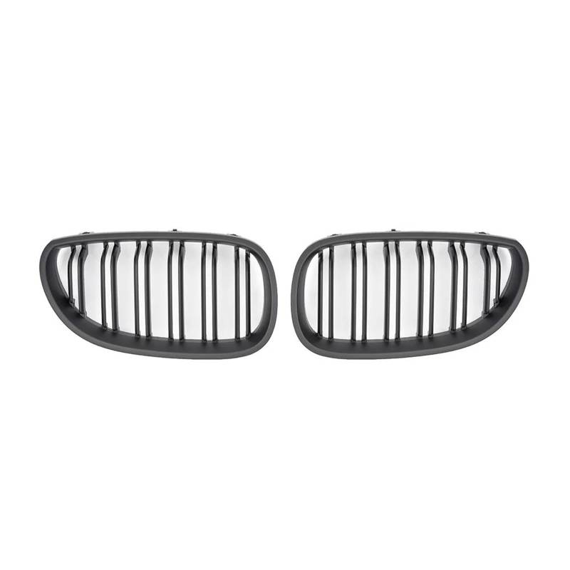 Kühler Für E60 M5 E61 520i 545i 550i 535i 2003-2009 5 Series Refit Body Kit Frontstoßstange Nierengrill Grill Haube Mesh Doppellinie Kühlergrill(Matt-schwarz) von MINIKS