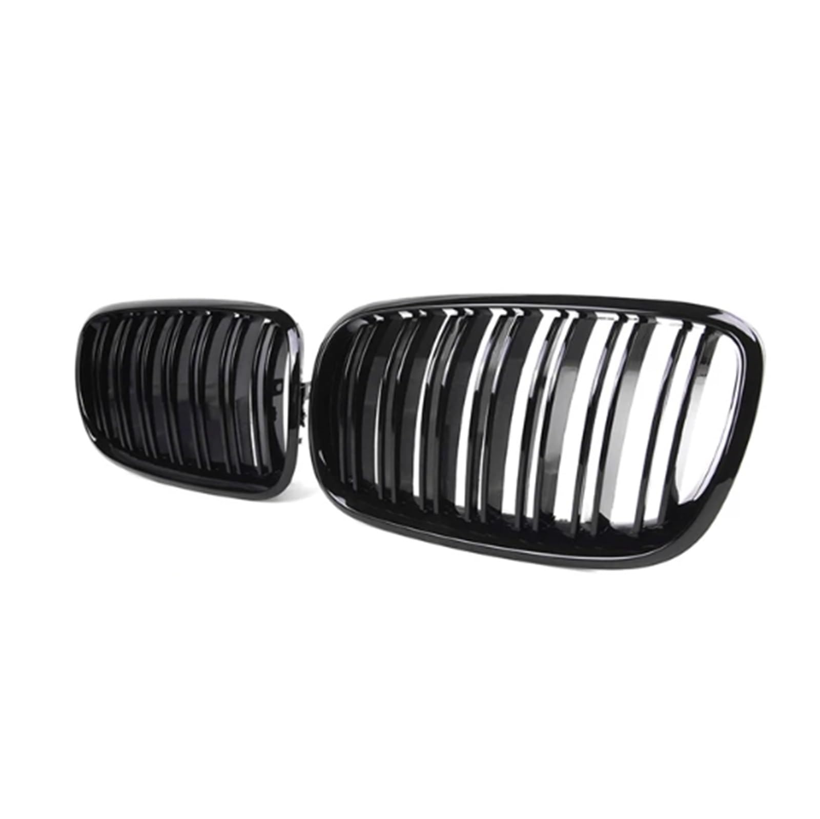 Kühler Für E70 E71 E72 X5 X6 2007-2014 Auto-Tuning Frontgrills Zubehör Auto Nierengrill Glanz Schwarz Racing Double Line Grille Kühlergrill von MINIKS