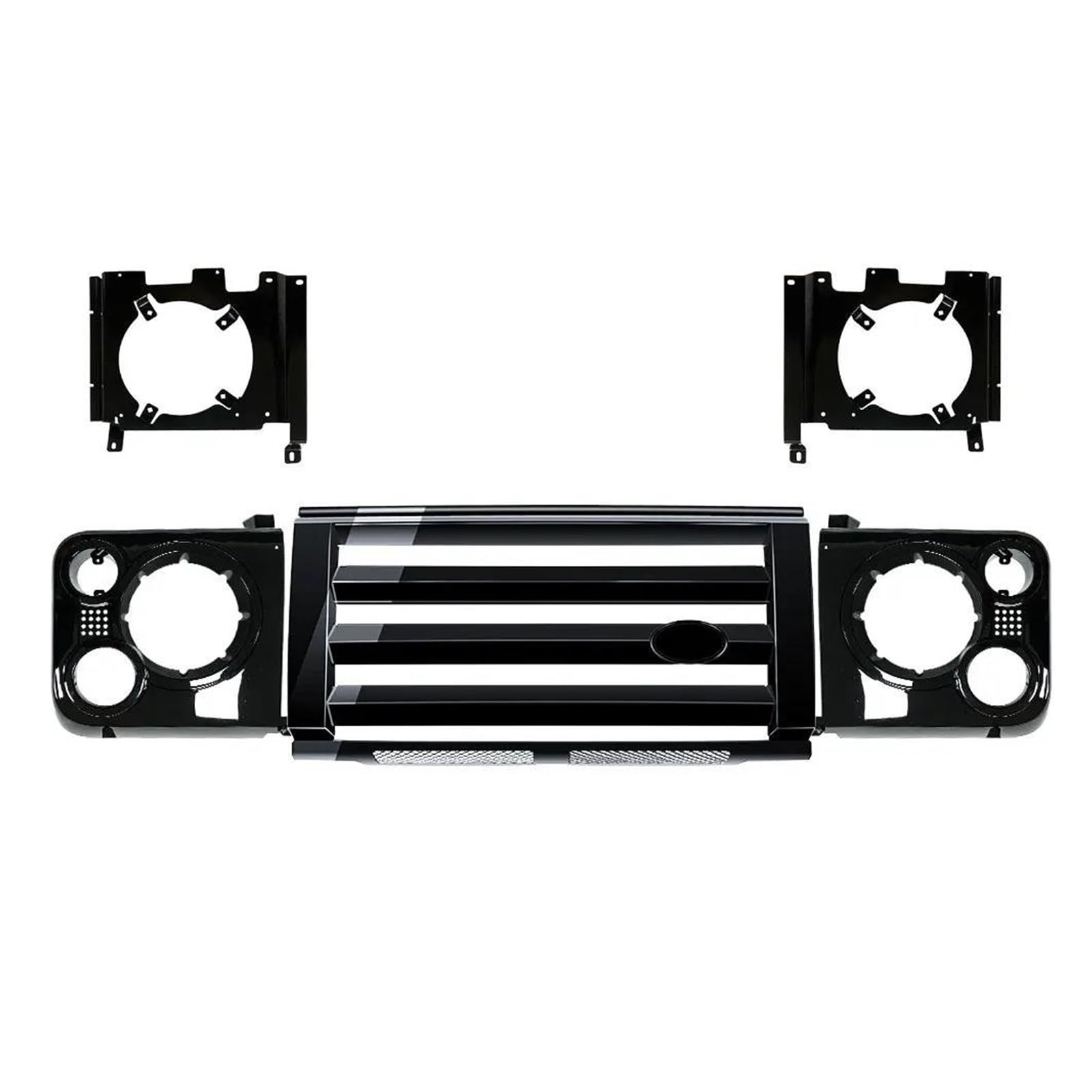 Kühler Für Land Für Rover Für Defender Für SVX Fahrzeug Autoteile Auto-Styling Tuing Vorne Mitte ABS Adventure Edition Style Kühlergrill Kühlergrill(Glossy Black) von MINIKS