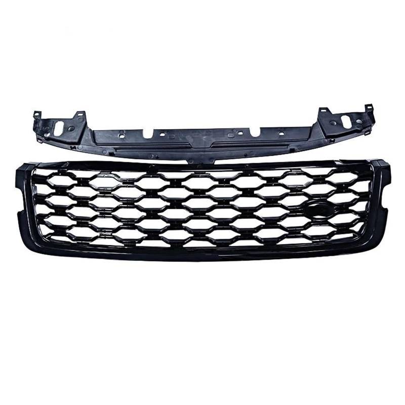 Kühler Für Land Für Rover Für Range Für Rover Für Velar 2017-2024 LR143275 LR092628 LR139319 Autozubehör Front Racing Grills Stoßstangengrill Kühlergrill(A Black) von MINIKS