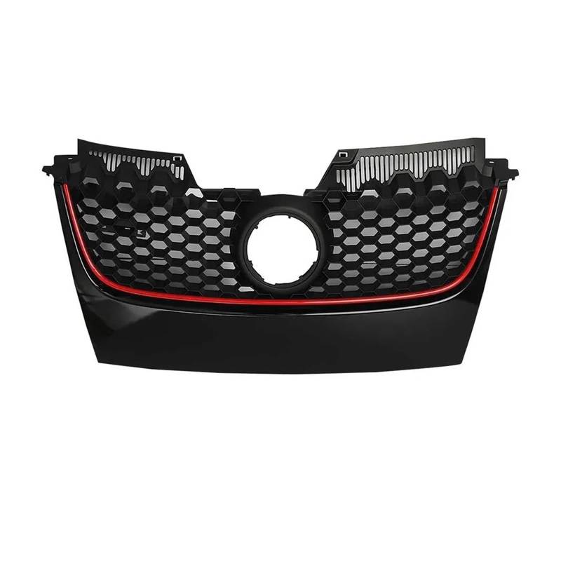 Kühler Für VW Für Golf 5 MK5 Für Jetta Für GTI 2006 2007 2008 2009 Oberer Mittelgrill Racing Grill Honeycomb Mesh Frontstoßstangengrills Kühlergrill von MINIKS