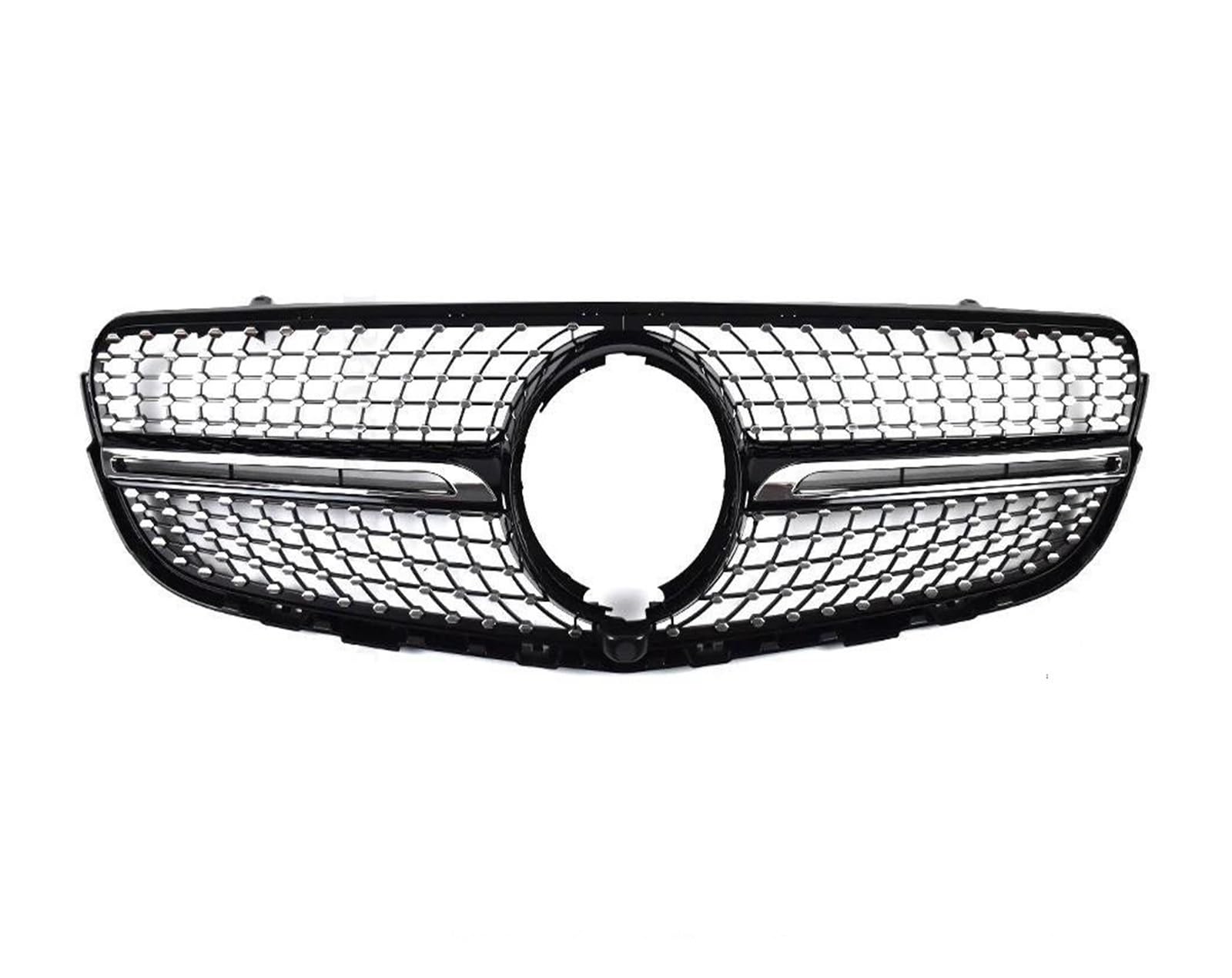 Kühler Für X253 Für Benz Für GLC 200 220 250 260 300 350 2015-2018 Tuning Diamond GT Style Fronteinlass Mesh Grille Racing Stoßstangengrill Kühlergrill(D Black) von MINIKS