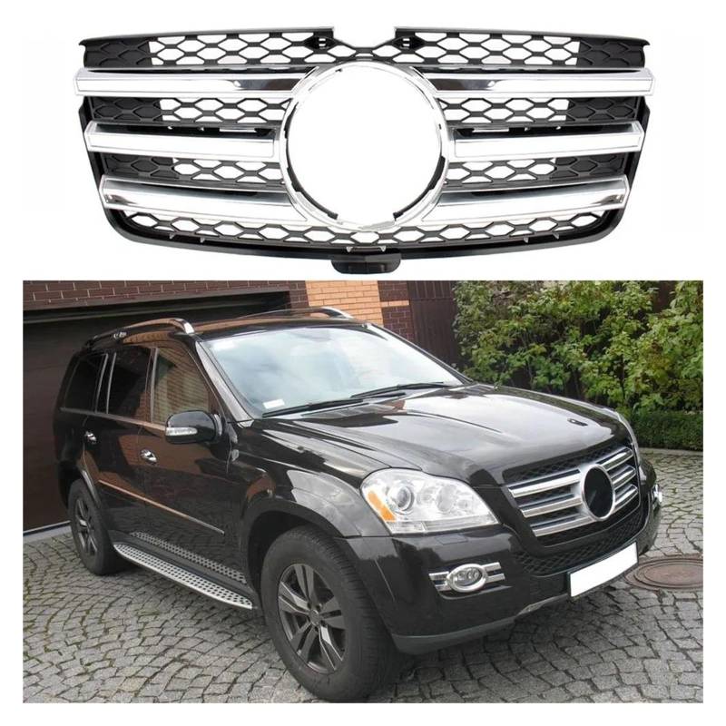 Kühler Oberen Gitter Abdeckung Für Benz X164 GL-Klasse 2010 2011 2012 GT 3 Flossen Vorne Racing Facelilft Kühlergrill von MINIKS