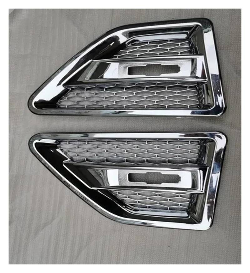 Kühler Paar Auto Fender Side Air Vent Flow Grill Abdeckung Fender Grille Trim Dekoration ABS Für Land Für Rover Für Freelander 2 LR2 2008-2015 Kühlergrill(Chrom) von MINIKS