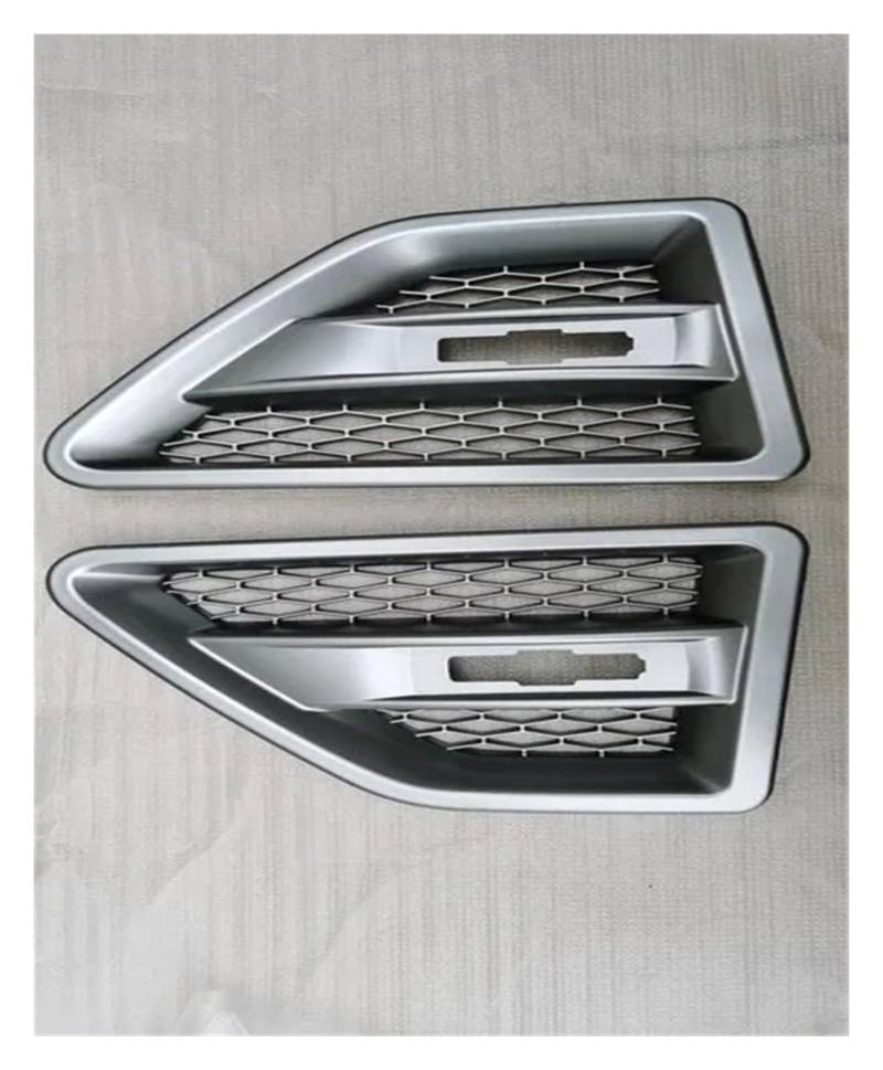 Kühler Paar Auto Fender Side Air Vent Flow Grill Abdeckung Fender Grille Trim Dekoration ABS Für Land Für Rover Für Freelander 2 LR2 2008-2015 Kühlergrill(Silber) von MINIKS