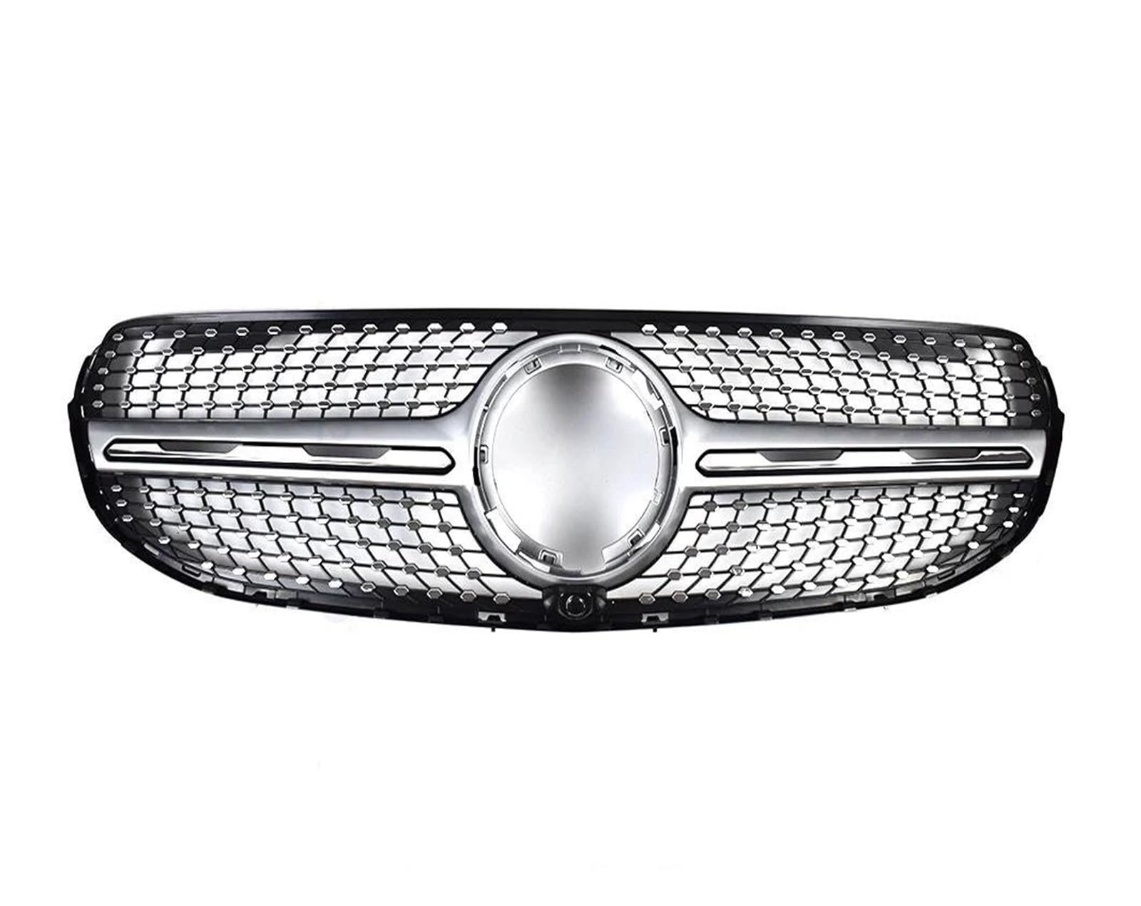 Kühler Tuning Hood Mesh Grid Frontstoßstangengrill Einlassgrill Für X253 Für Benz Für GLC 2019 2020 2021 300 200 220 Diamond GT Style Kühlergrill(D Silvery) von MINIKS