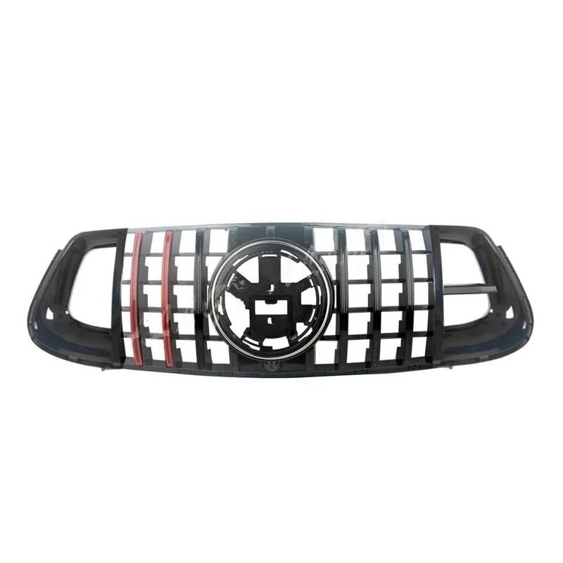 Kühler Vorne Racing Billet Stoßfänger Grille Obere Abdeckung Für Deluxe Sports Style Für Benz W167 Für GLE-Klasse Für GLE350 Für GLE450 2020-2023 Kühlergrill(Black Red) von MINIKS