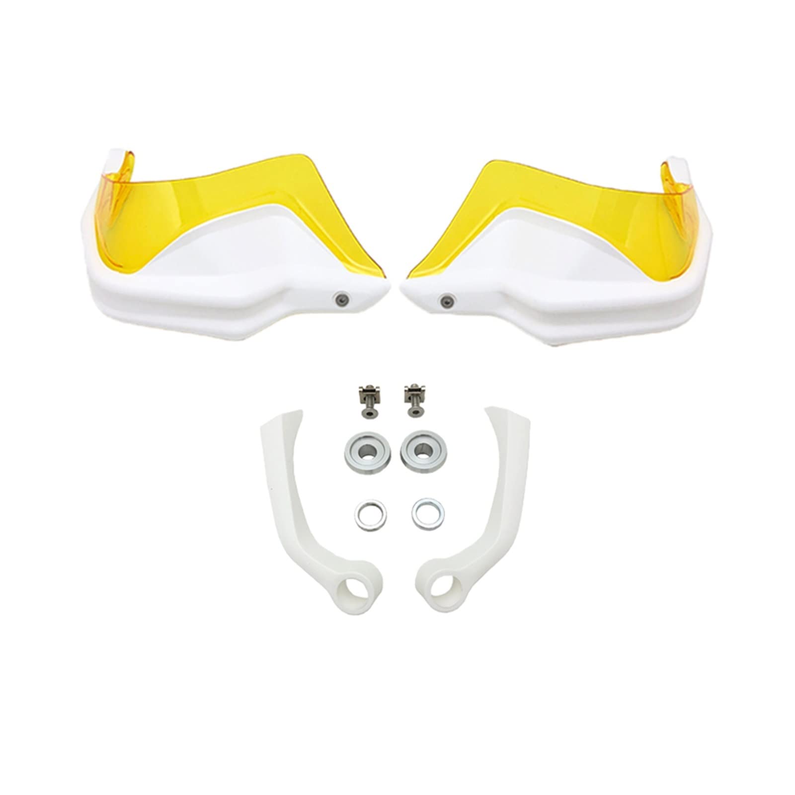 Motorrad Handschützer Für R 1200 GS ADV R1200GS LC R1250GS ADV F 800 GS Abenteuer S1000XR Vollen Satz Handschutz Hand Schild Protector Windschutzscheibe Motorrad Griffschutz(White Yellow Set) von MINIKS