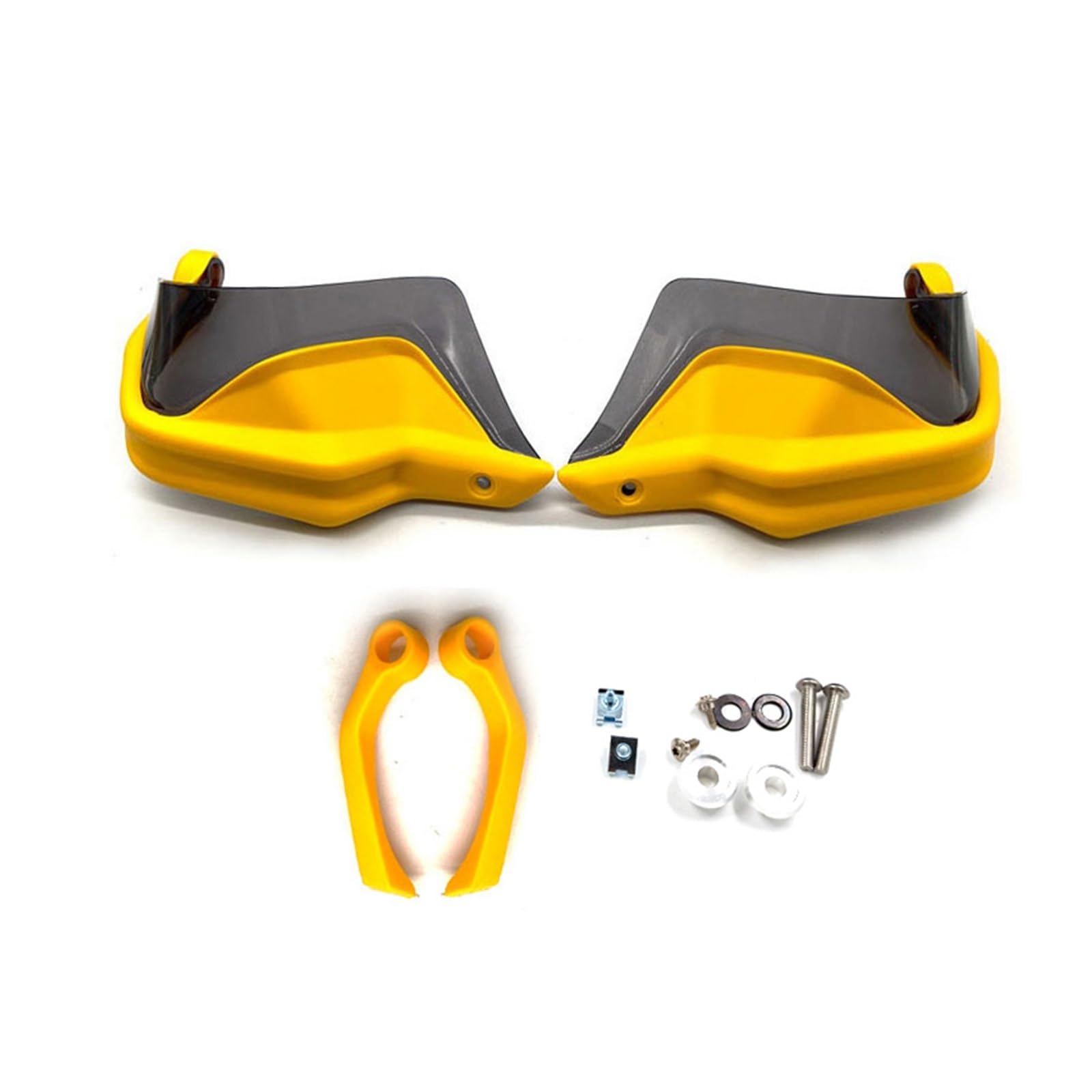 Motorrad Handschützer Für R1250GS R1200GS LC ADV F800GS Abenteuer F850GS F750GS F900XR Gelb Handschutz Schild Hand Guard Protector Windschutzscheibe Motorrad Griffschutz(Yellow Grey-1Set) von MINIKS