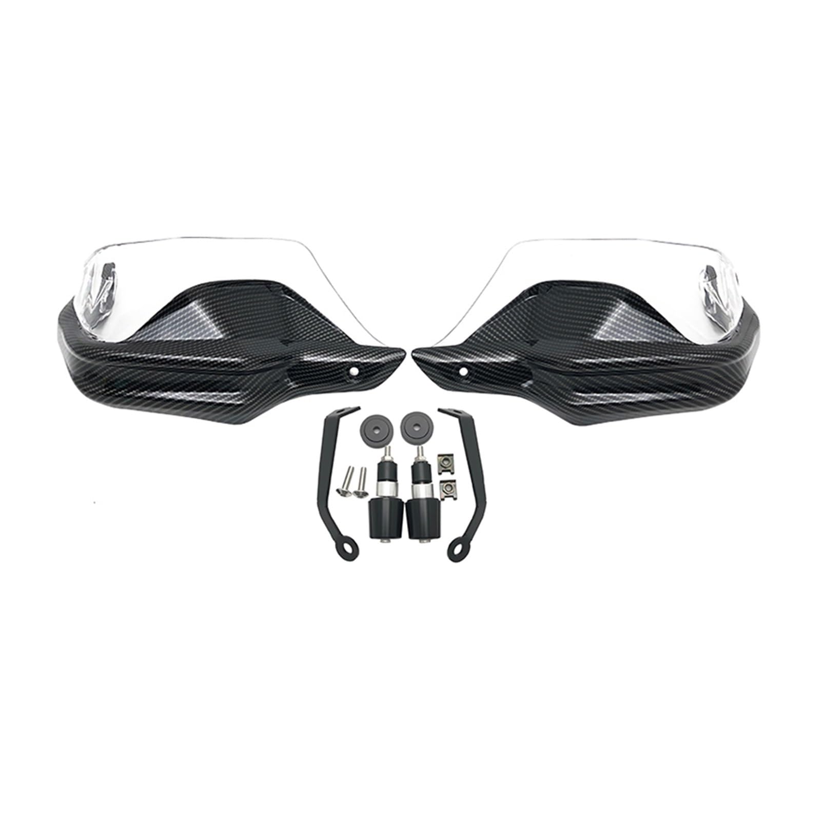 Motorrad Handschützer Für Suzuki V-Strom DL 250 VStrom DL250 VStrom250 GW250 2017-2022 Motorrad Handschutz Schild Hand Guard Protector Windschutzscheibe Motorrad Griffschutz(Carbon Clear Set) von MINIKS