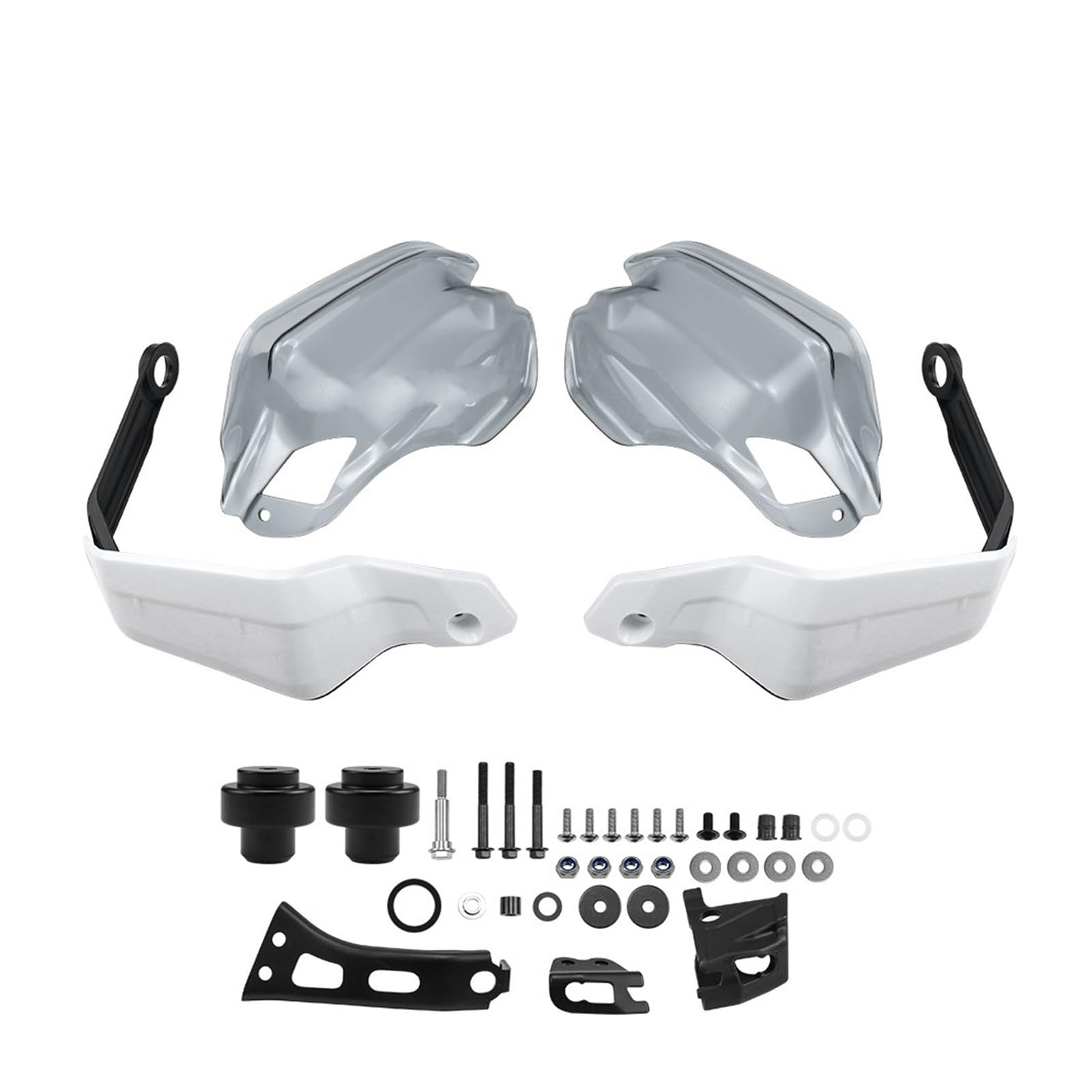 Motorrad Handschützer Für TRANSALP XL750 XL 750 Transalp 2023- Motorrad Lenker Windschutzscheibe Handprotektor Extension Kit Lenkerschützer Motorrad Griffschutz(Set A - White Grey) von MINIKS