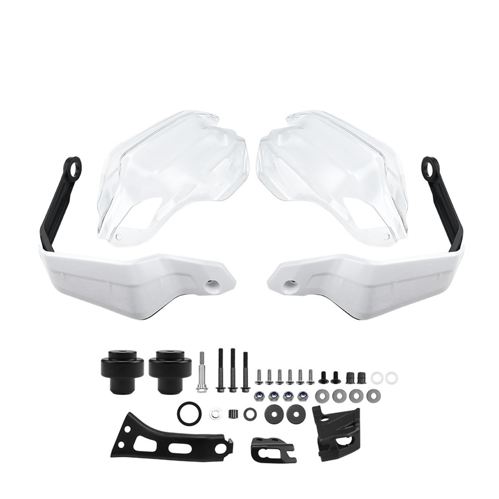 Motorrad Handschützer Für TRANSALP XL750 XL 750 Transalp 2023- Motorrad Lenker Windschutzscheibe Handprotektor Extension Kit Lenkerschützer Motorrad Griffschutz(Set A - White TP) von MINIKS