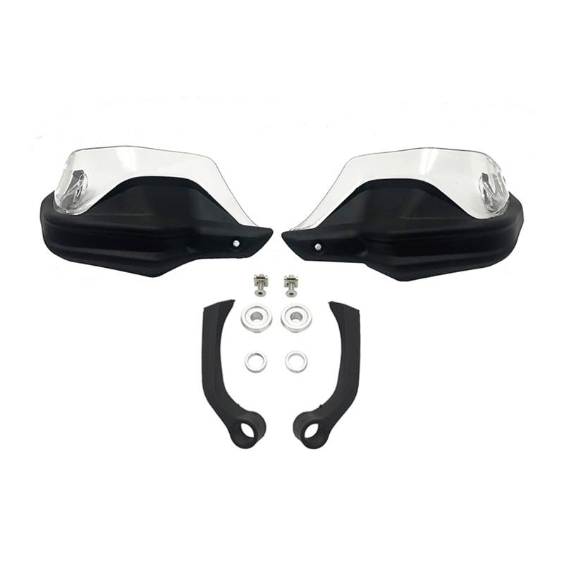 Motorrad Handschützer Motorrad Handschutz Hand Schild Schutz Windschutzscheibe Für R1200GS R1250GS R1250 GS LC R 1250 GS Abenteuer 1200gs 2014-2023 Motorrad Griffschutz(Black Clear Set) von MINIKS