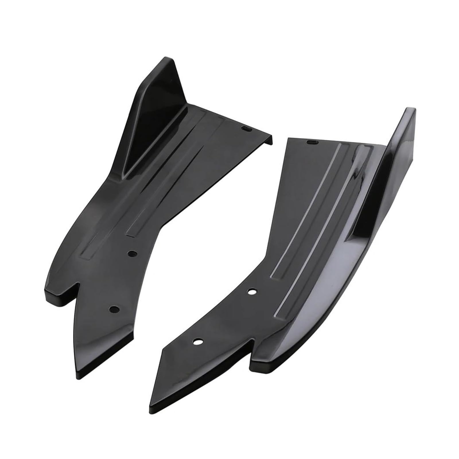 Seitenschweller 2 STÜCKE Universal Auto Seite Kotflügel Flossen Körper Lip Spoiler Kinn Seite Rock Schutz Abdeckungen Hinten Stoßstange Lip Splitter Carbon Faser Seitenschürze(Schwarz) von MINIKS