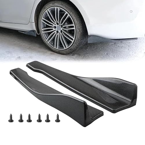 Seitenschweller Universal Auto Spoiler Heckstoßstange Streifen Lippe Diffusor Splitter Kratzschutz Auto Tuning Zubehör Kohlefaser Seitenschürze(Side Skirt CB) von MINIKS