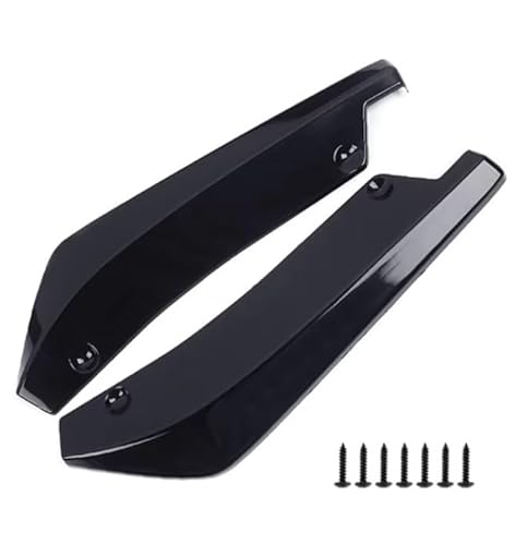 Seitenschweller Universal Seitenschwellerverlängerung Auto Vorne Hinten Stoßstange Streifen Lip Spoiler Diffusor Splitter Kratzschutz Carbon Fiber Winglets Für Seitenschürze(Schwarz) von MINIKS