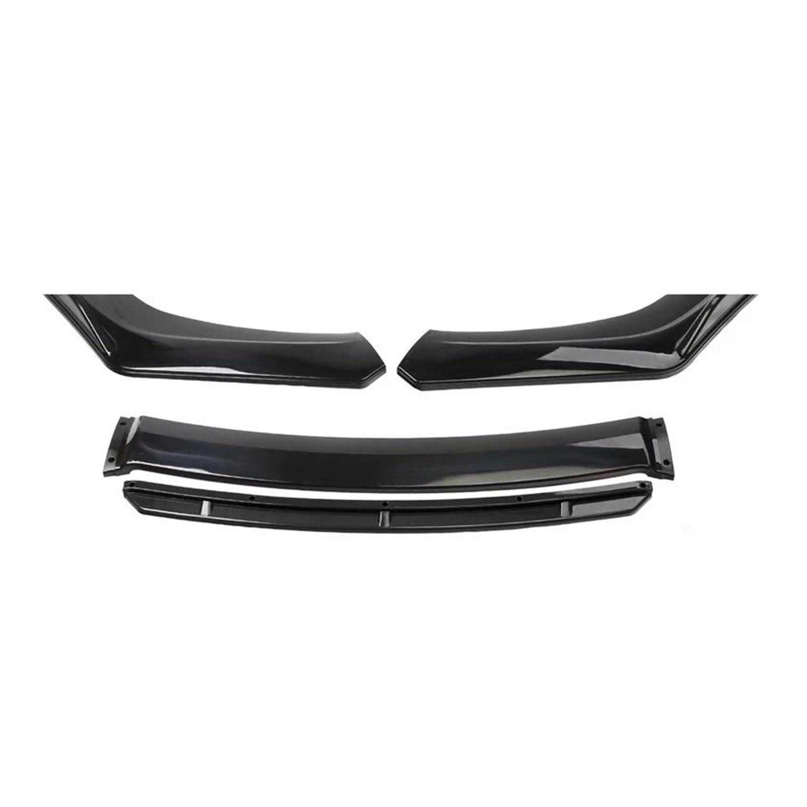 Splitter 4 STÜCKE Universal Auto Frontstoßstange Lip Body Kit Vorne Unten Kinn Stoßstange Abdeckung Lippe Frontspoiler Spoiler Canard Splitter Diffusor Frontlippe(Schwarz) von MINIKS