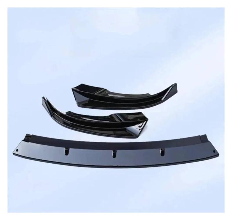 Splitter Für Tesla Für Modell 3 2023 Y 2024 Frontspoilerlippe Spoiler Vorderer Unterer Stoßfänger Modifikation Schutzabdeckung Carbon Black Body PP Frontlippe(Y Bright Black) von MINIKS