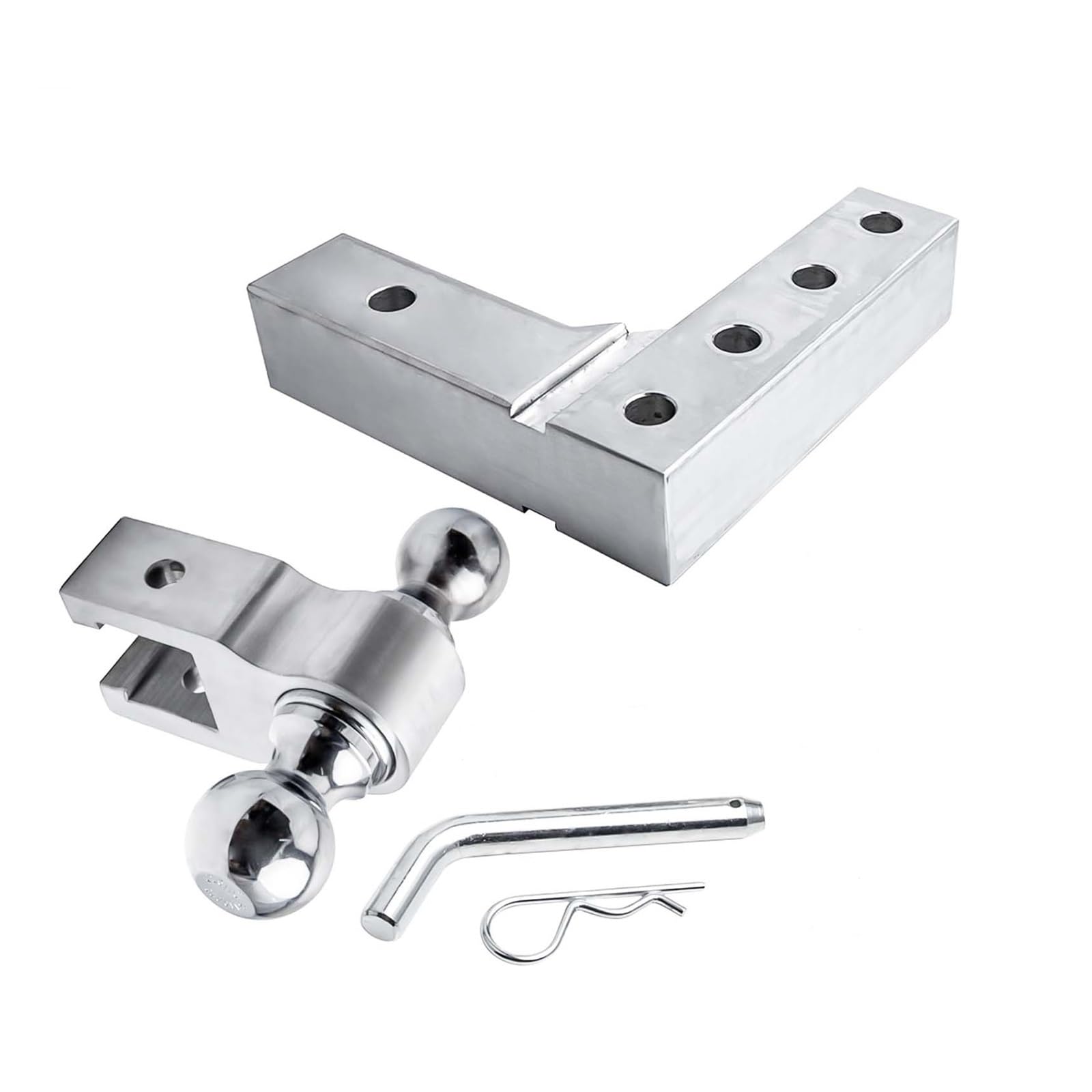 Anhängerkupplung Verstellbare Anhängerkupplungs-Kugelhalterung, Passend for 2-Zoll-Empfänger, 6-Zoll-Drop-Hitch-Anhängerkupplung, Geschmiedeter Aluminiumschaft Mit 2 Zoll Und 2-5/16 Zoll-Kugeln Stark von MINING