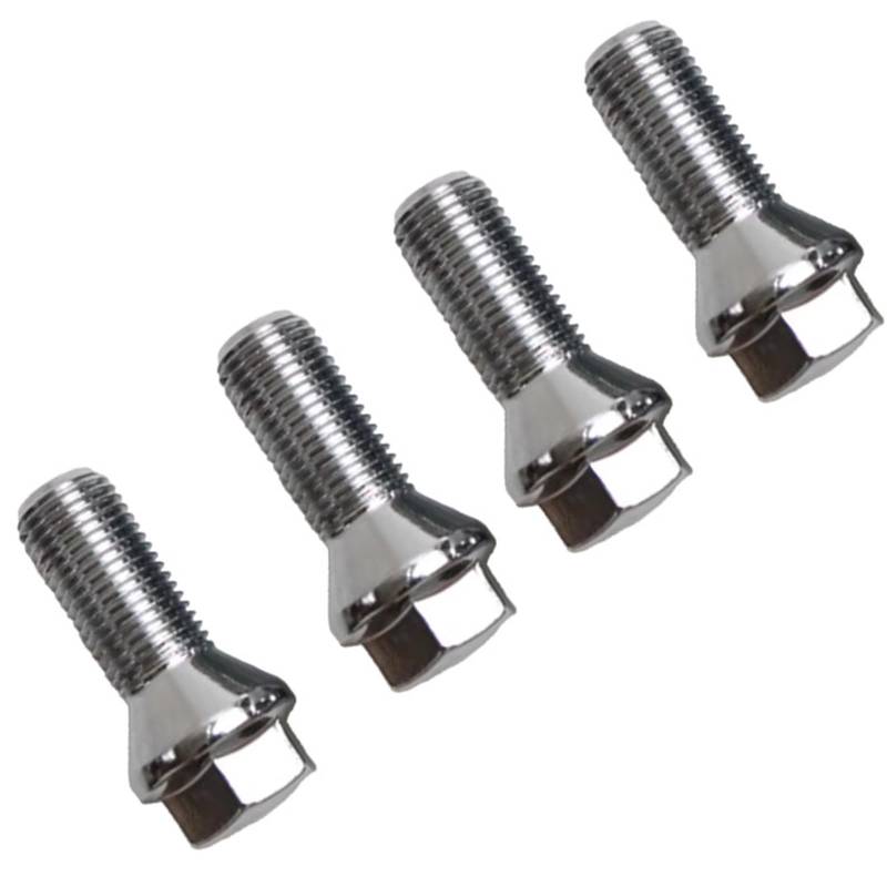 4 Stück/5 Stück M12 X 1,5 22 Mm Gewindelänge Stahlradschrauben Radbolzen Automobil Kurzkopfschrauben Lange Stahlradbolzen Reifenbolzen Autozubehör Radschraube Stahl und Leichtmetallfelge(4pcs) von MINJKL