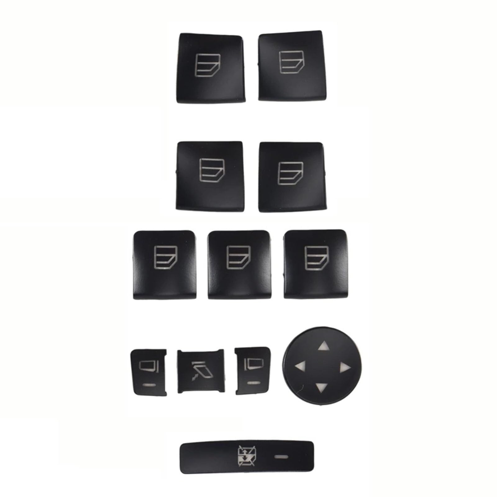 Autoknopf-Aufkleber-Set Kompatibel Mit Benz Für ML W166 2012 2013 2014 2015 Autotür Armlehne Fensterschalter Knopfverkleidung Aufkleber Innenzubehör von MINJKL