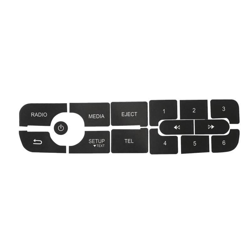 Autoknopf-Aufkleber-Set Kompatibel Mit Megane Für Master Für Scenic 3 Auto-CD-Audioknopf-Reparatur-Dekor-Aufkleber Für LHD-Fahrzeuge Aufkleber Innenzubehör von MINJKL