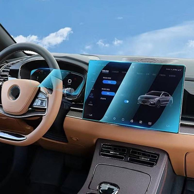 Kompatibel Mit BYD Für Han EV 2020 2021 2022 2023, Auto-Infotainment-Radio, GPS-Navigation Und Armaturenbrett, Gehärtetes Glas, Displayschutzfolie Folie für Autonavigation(GPS and Instrument) von MINJKL