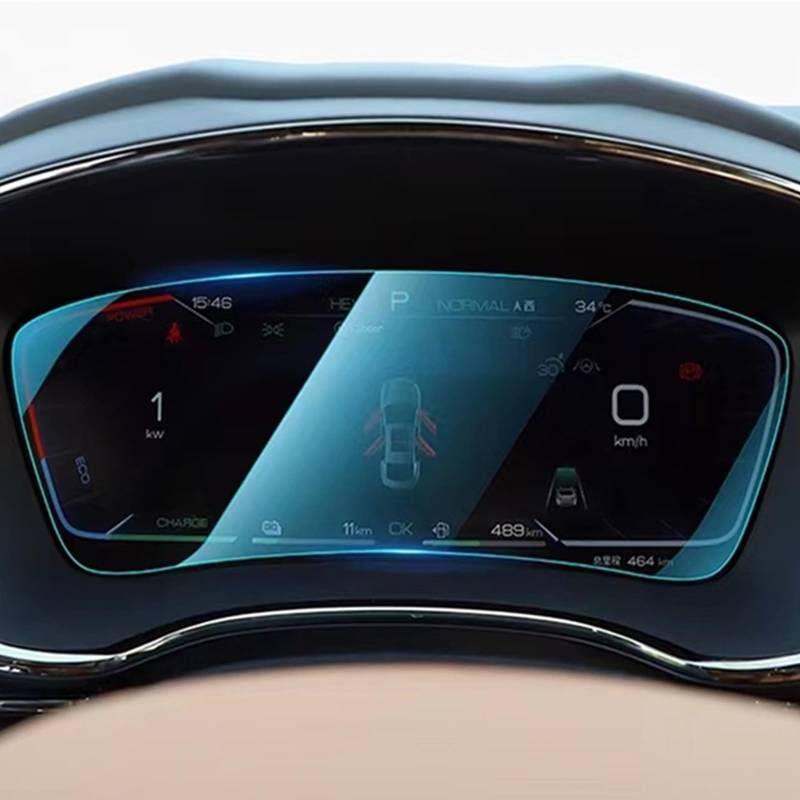 Kompatibel Mit BYD Für Han EV 2020 2021 2022 2023, Auto-Infotainment-Radio, GPS-Navigation Und Armaturenbrett, Gehärtetes Glas, Displayschutzfolie Folie für Autonavigation(Instrument) von MINJKL