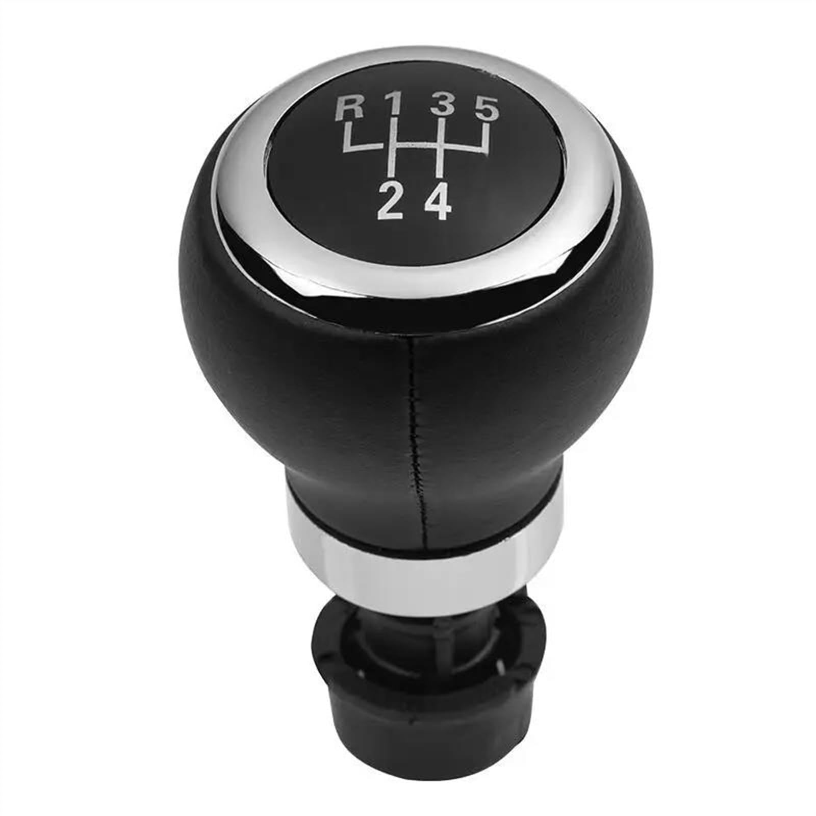 MINJKL Auto-Schaltknauf Kompatibel Mit VW Für Tiguan 5N 2007 2008 2009 2010 2011 Schaltknauf PU Gamasche Kofferraumabdeckung Kragen Auto-Styling-Zubehör(5 Speed Knob) von MINJKL