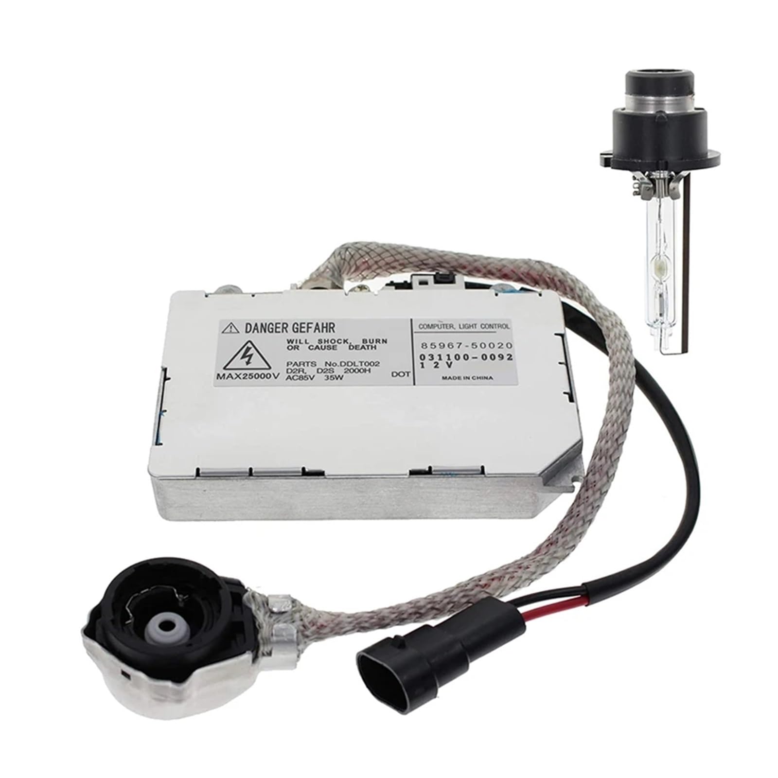 MINJKL Auto Xenon Steuergerät Kompatibel Mit Lexus Für RX300 RX330 RX350 RX400h Xenon-HID-Scheinwerfer-Vorschaltgerät-Controller-Modul Und 6000K-Glühbirne 85967-50020 DDLT002 von MINJKL