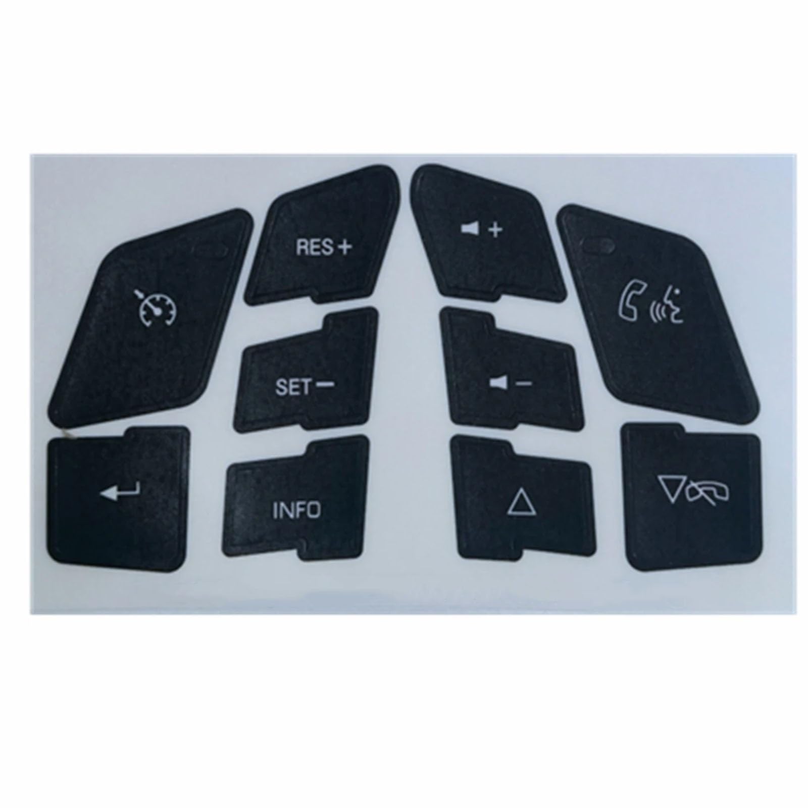 MINJKL Autoknopf-Aufkleber-Set Kompatibel Mit Corvette Für C6 2005 2006 2007 2008 2009 2010 2011 2012 2013 Auto-Lenkradknopf-Reparatursatz, Abziehbilder, Aufkleber, Zubehör von MINJKL