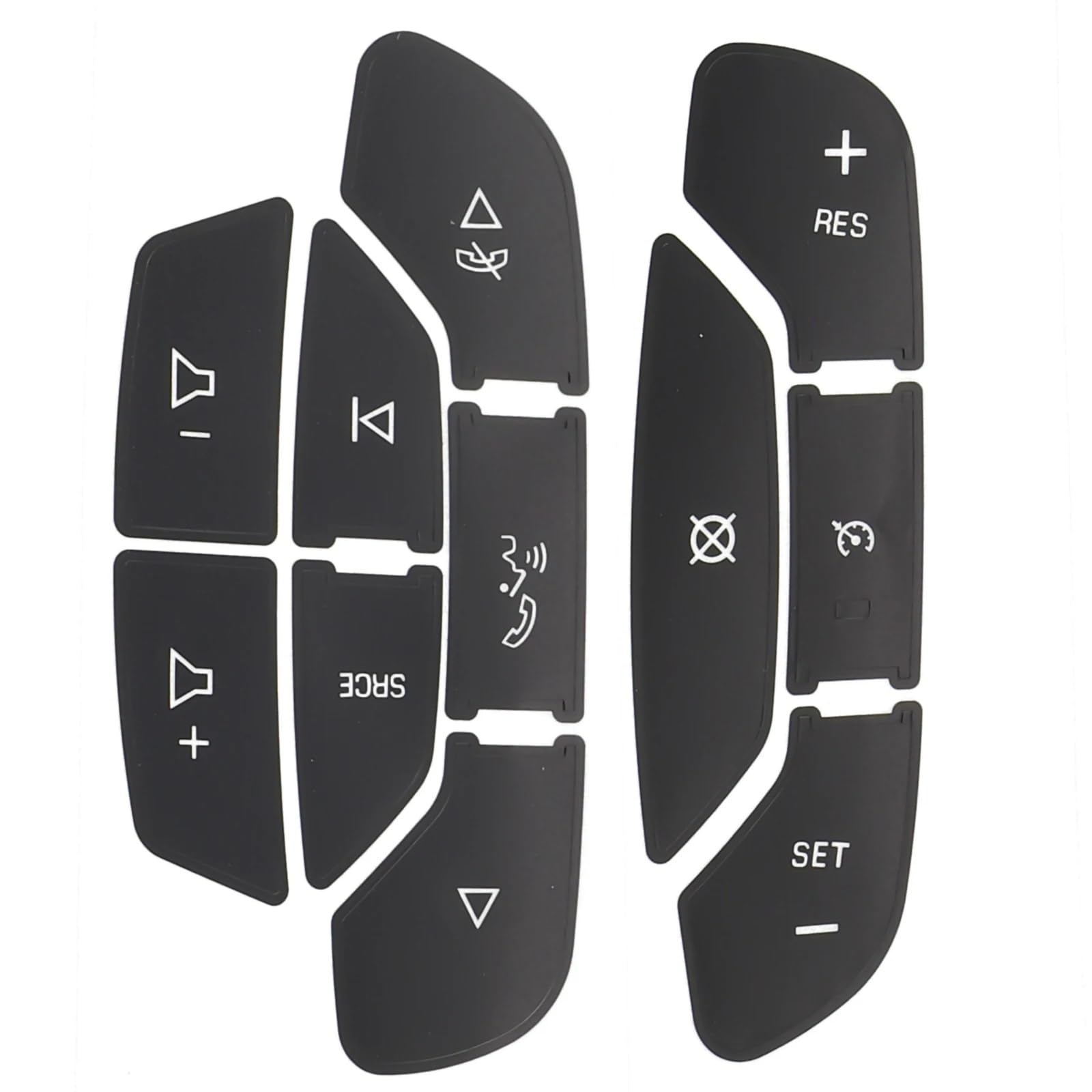 MINJKL Autoknopf-Aufkleber-Set Kompatibel Mit Tahoe Für Yukon 2007 2008 2009 2010 2011 2012 2013 2014. Auto-Lenkradknopf-Aufkleber, Auto-Innenausstattung von MINJKL