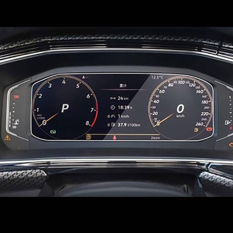 MINJKL Kompatibel Mit Passat 2019 2020 2021, Autoradio, GPS, Navigation, Displayschutzfolie, Auto-Innenraum-Schutzfolie Aus Gehärtetem Glas Folie für Autonavigation(for Instrument) von MINJKL