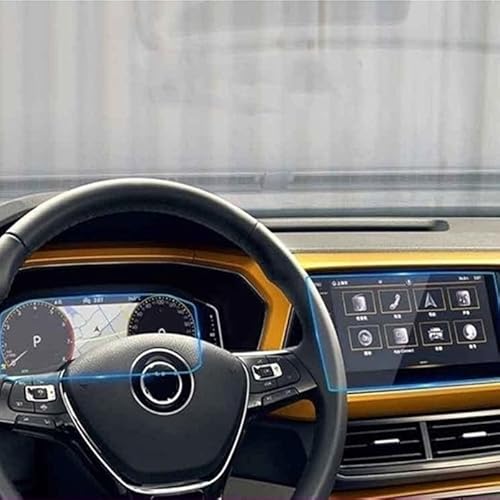 MINJKL Kompatibel Mit VW Für Taos Für T-Cross 2022, Gehärtetes Glas, Displayschutzfolie, Autoradio, GPS-Navigation, Innenraum, Anti-Fingerabdruck Folie für Autonavigation(1 Set) von MINJKL