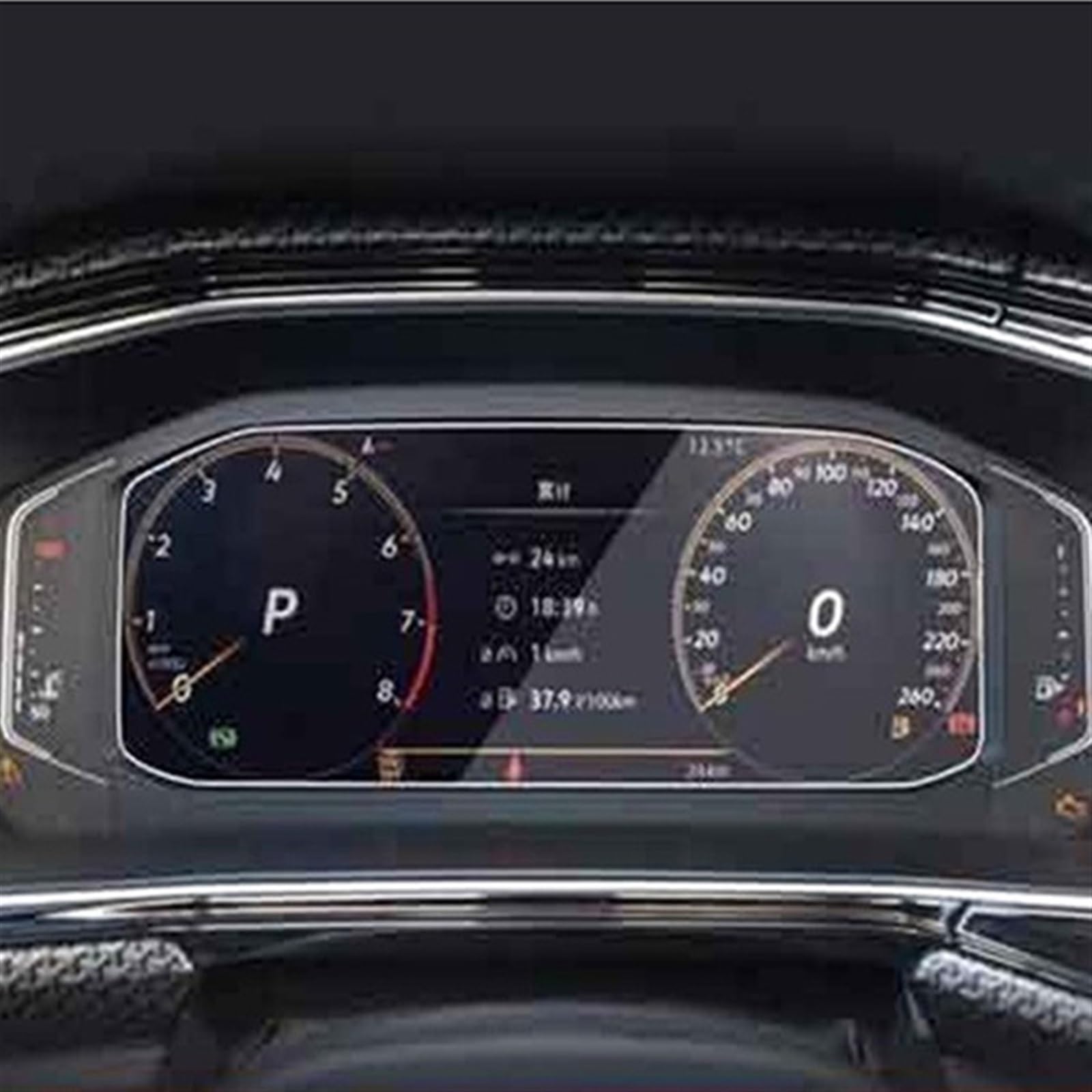 MINJKL Kompatibel Mit VW Für Taos Für T-Cross 2022, Gehärtetes Glas, Displayschutzfolie, Autoradio, GPS-Navigation, Innenraum, Anti-Fingerabdruck Folie für Autonavigation(Speedometer) von MINJKL