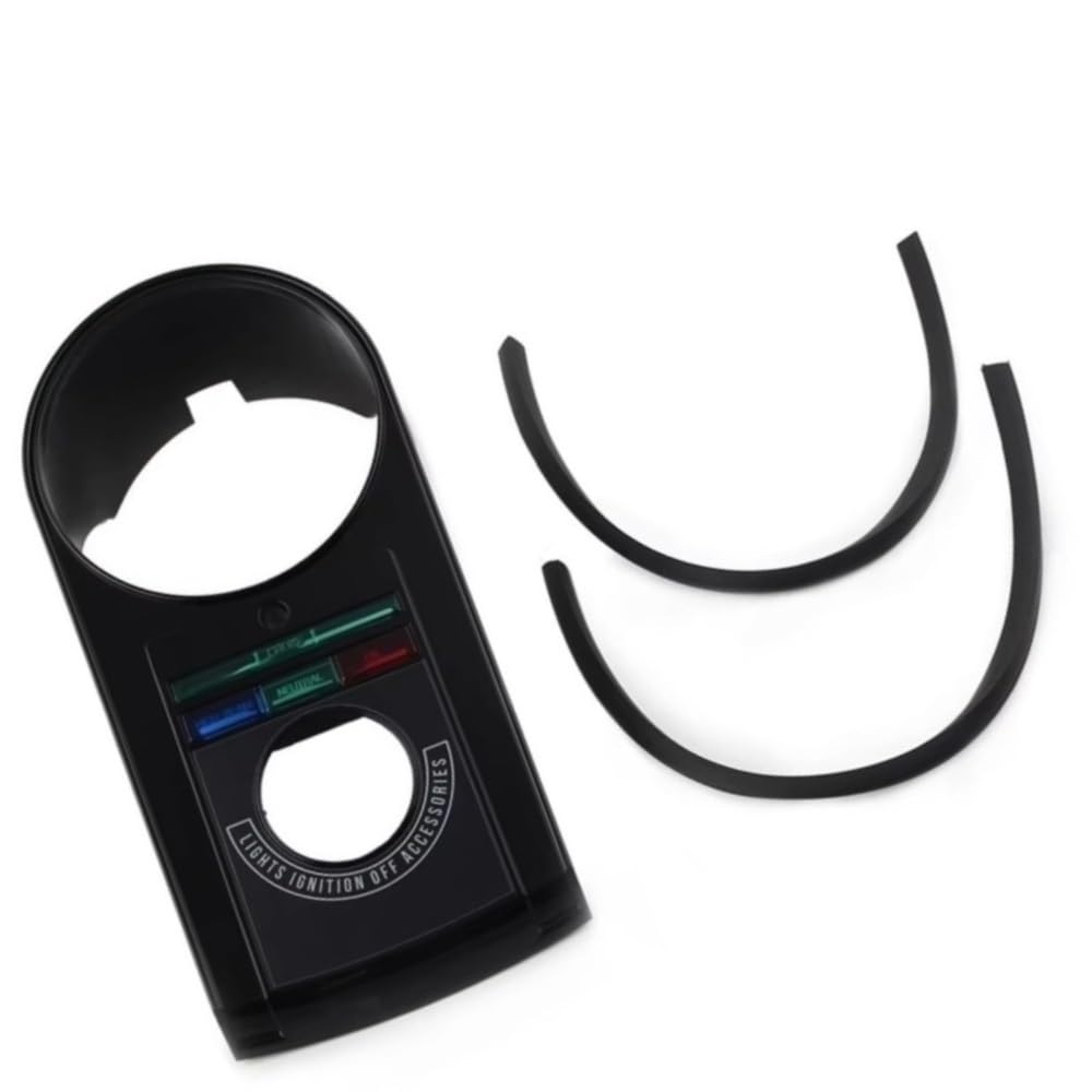 MINJKL Tachometer Gehäuse Abdeckung Kompatibel Mit Wide Für Glide Für FXDWG 1993 Für Disc Für Glide Für FXDG 1983 Schwarzes Motorrad-Tachometer-Armaturenbrett-Abdeckungsgehäuse-Kit von MINJKL