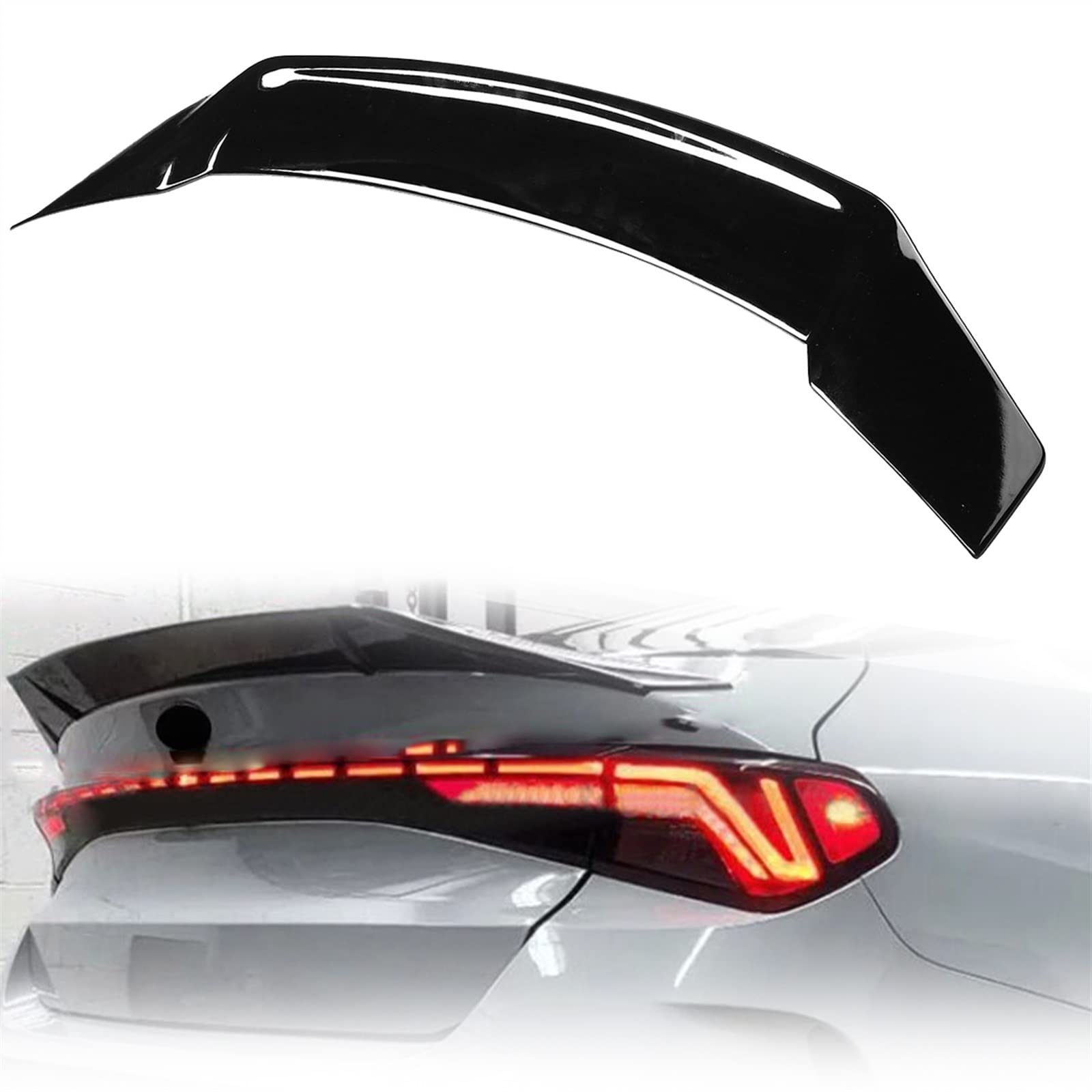 Car Rear Trunk Lip Boot Wing Lip Extension for Kia K5 LX LXS GT Ex 5Th Gen 2021-2022 Tail Wing Decoration, MINZEEZ, Glossy Black von MINZEEZ