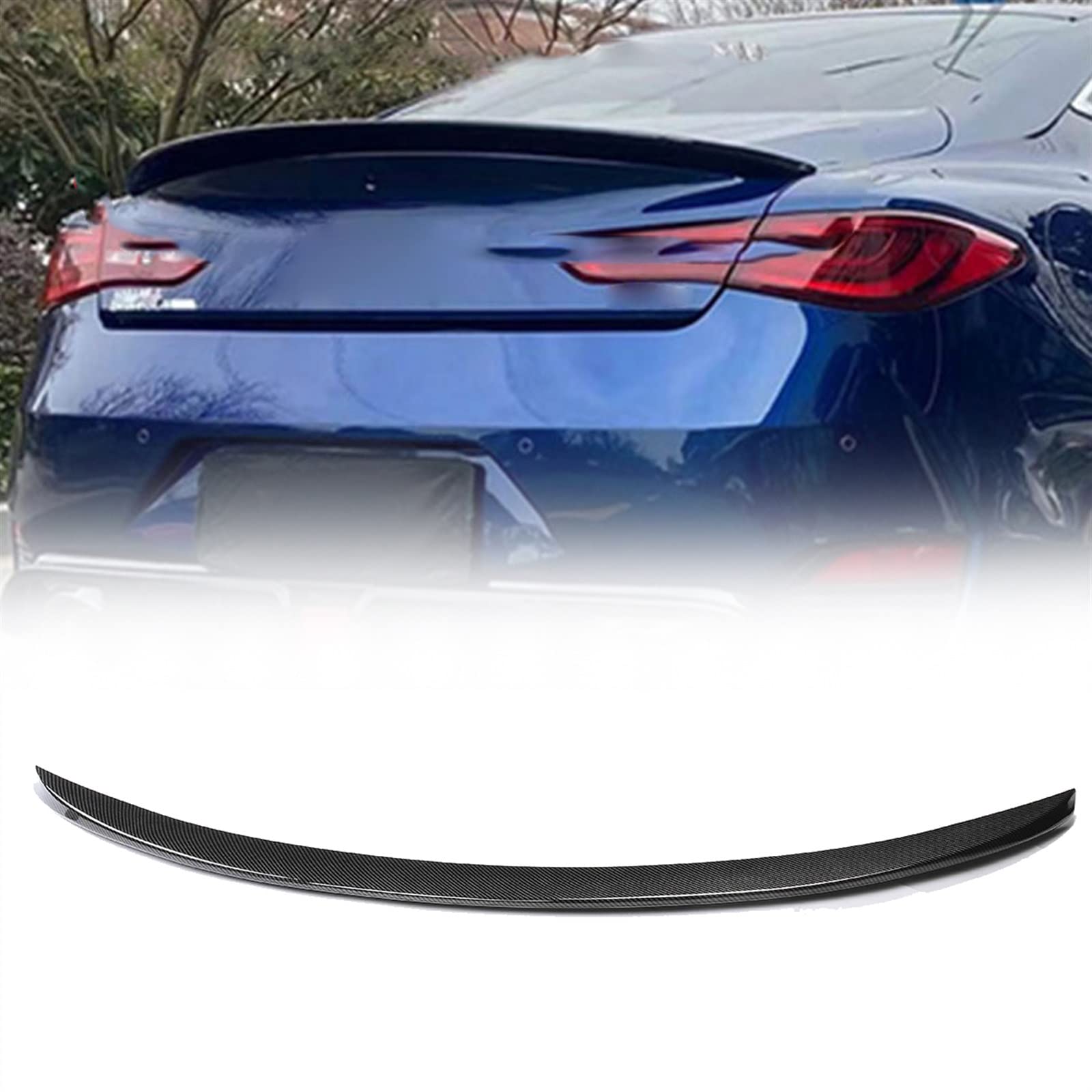 Q60 Car Rear Trunk Lip Boot Wing Lip Rear Spoiler Wing Lip Extension Tail Wing Decoration for Infiniti Q60 2017-2022, MINZEEZ von MINZEEZ