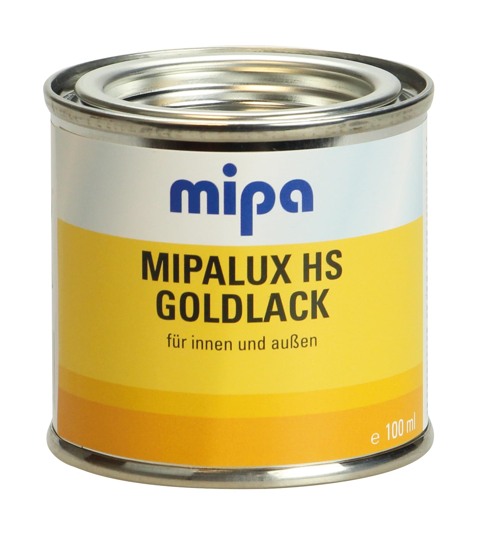 MIPA Mipalux HS Goldlack Alkydharzlack wetterfest Holzlack,Innen+Außen 100 ml von MIPA