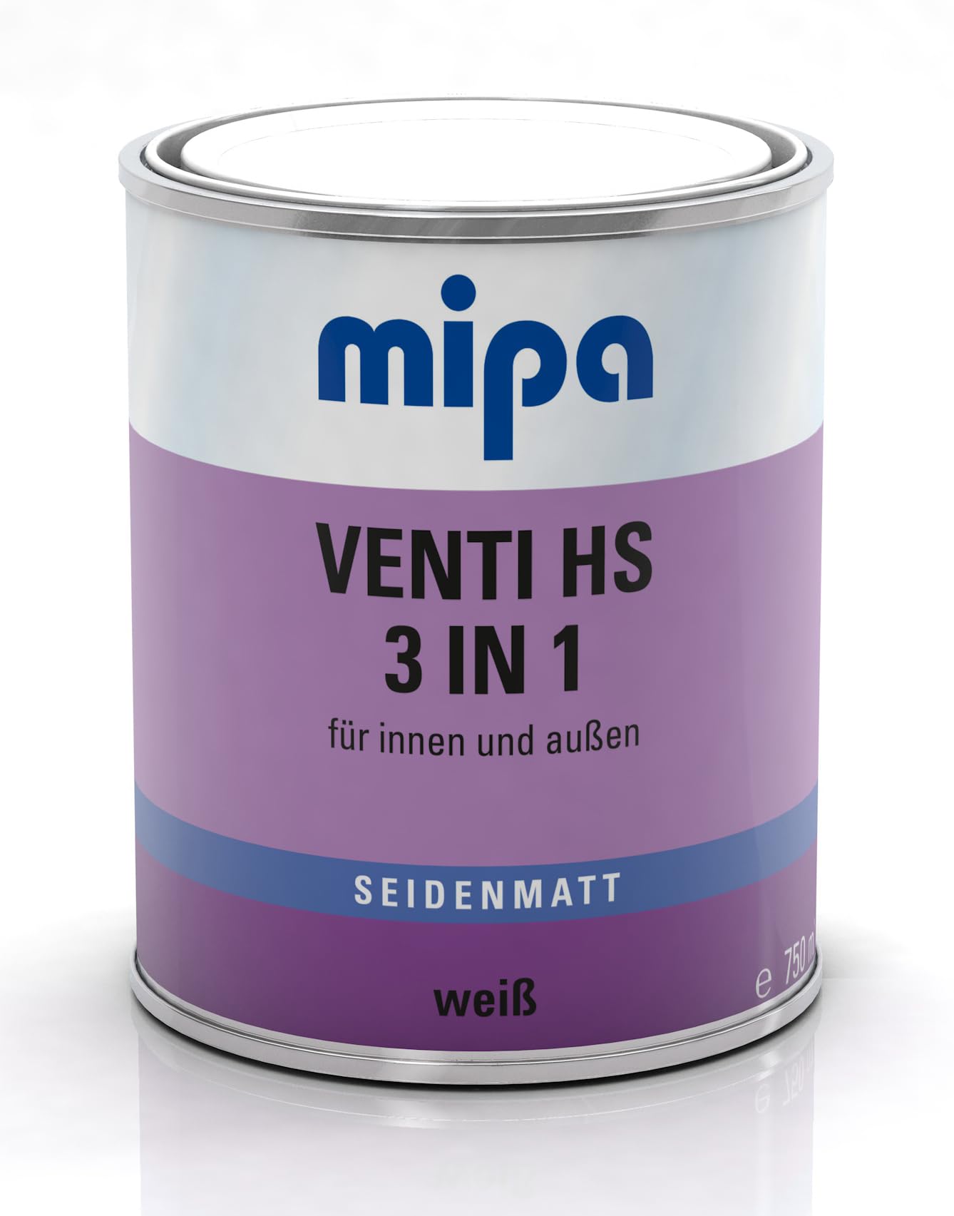 MIPA Venti HS 3in1 - Alkydharzlack,seidenmatt/ 750 ml,feuchtigkeitsregulierender von MIPA