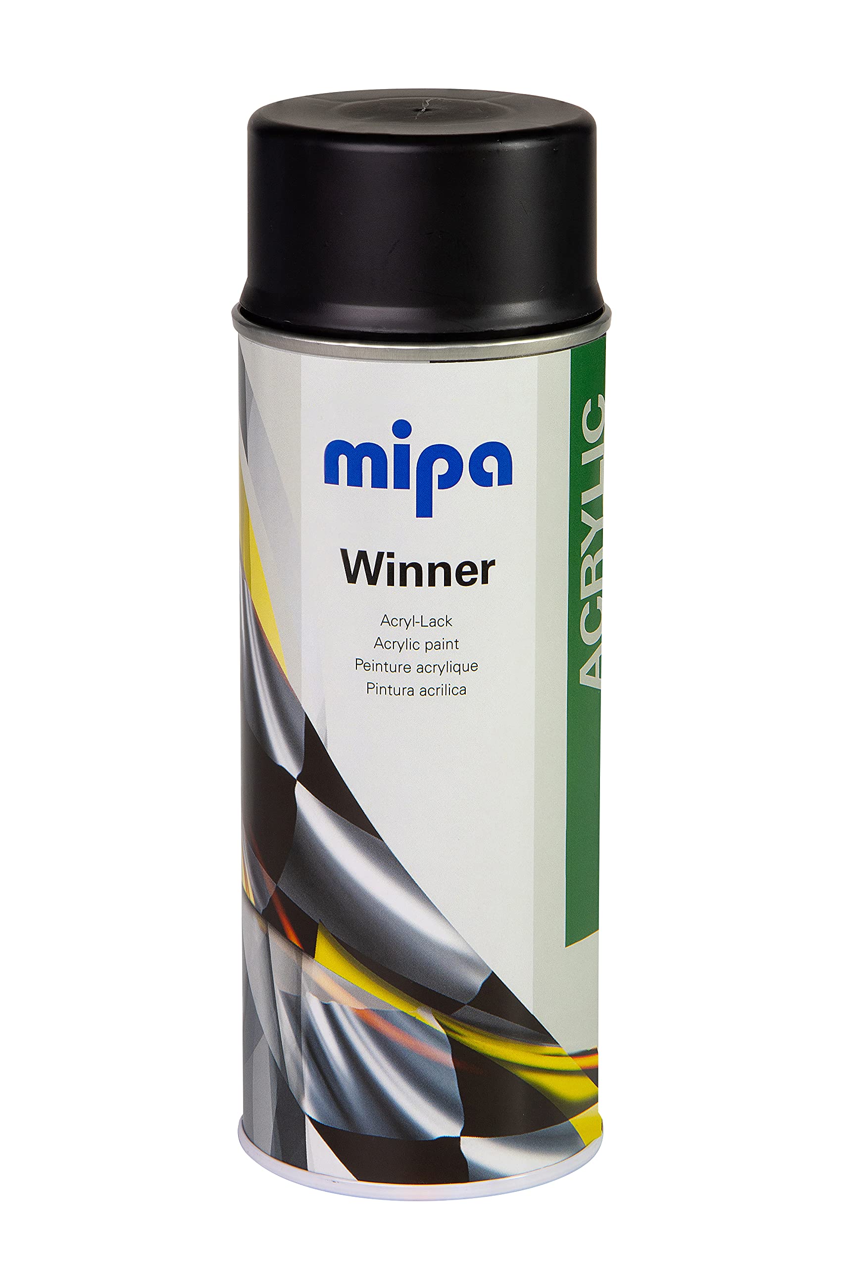 MIPA Winner Acryl-Lack Spraydose schwarz matt/kontrollschwarz (400ml) von MIPA