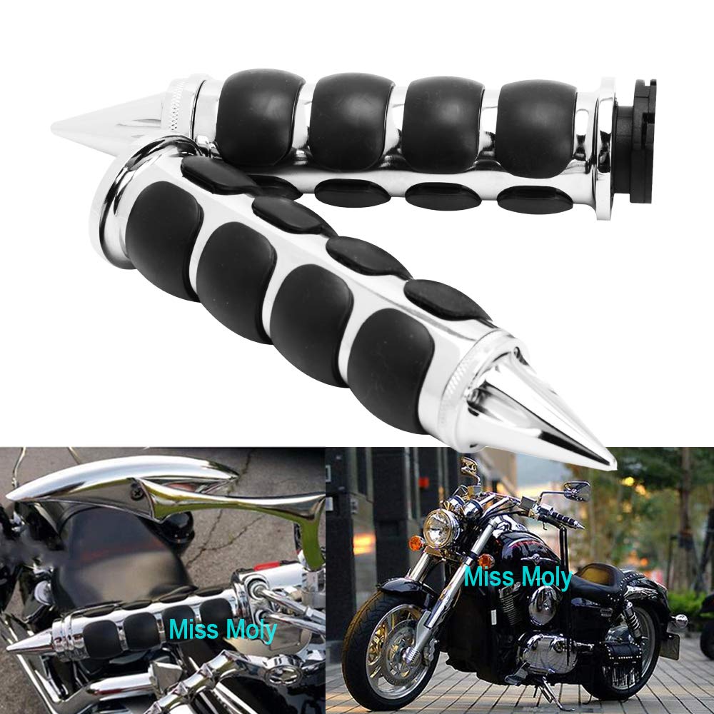 Chrom 1" 25 mm Motorrad Lenker Handgriffe für Cruiser Chopper von MISS MOLY