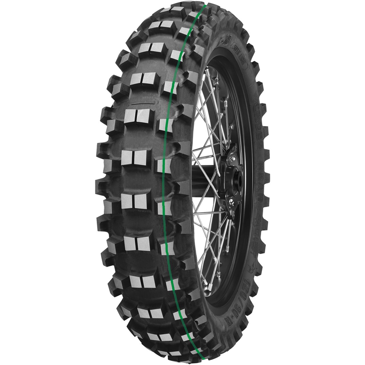 MITAS C-18 SUPER LIGHT 110/100 - 18 TT 64R GREEN STRIPE REAR von MITAS