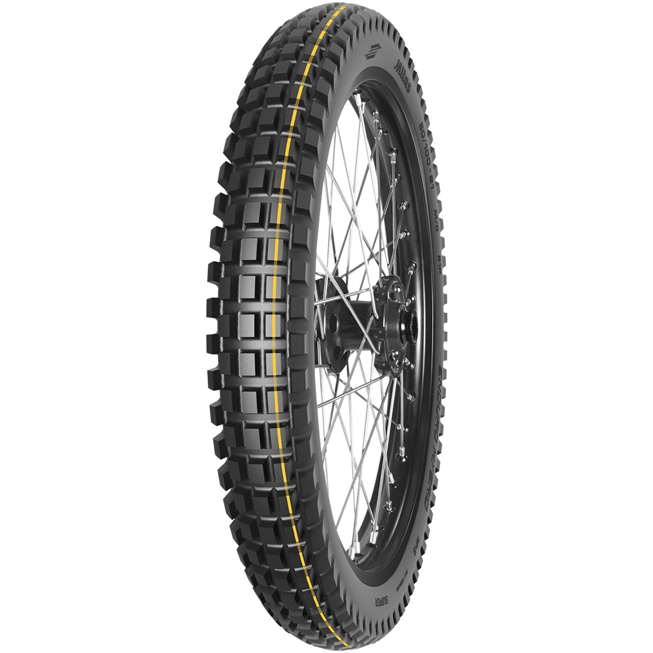 MITAS ENDURO HYBRID SUPER (YELLOW) 110/90 - 19 M/C TL/TT 62P REAR M+S von MITAS