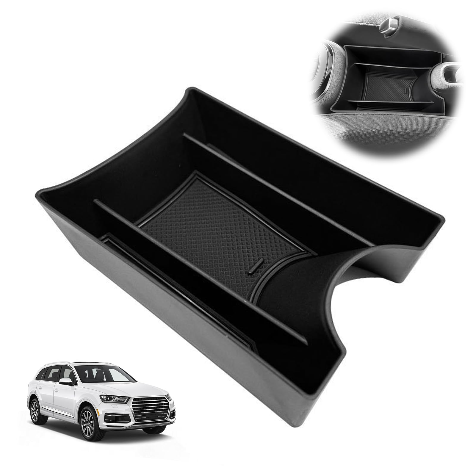 MIUUIPI Mittelkonsole Aufbewahrungsbox, Mittelarmlehne Handbremse Organizer Storage Box Für V W UP GTI/Seat MII/Seat MII Electric/Skod-a Citigo/Citigo-e iV von MIUUIPI