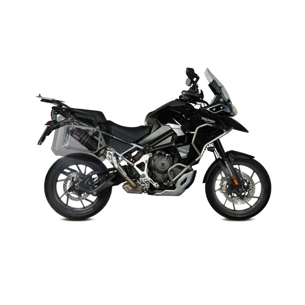 MIVV Auspuff Dakar schwarz für Triumph Tiger 1200 2021- von MIVV